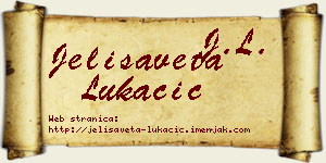 Jelisaveta Lukačić vizit kartica